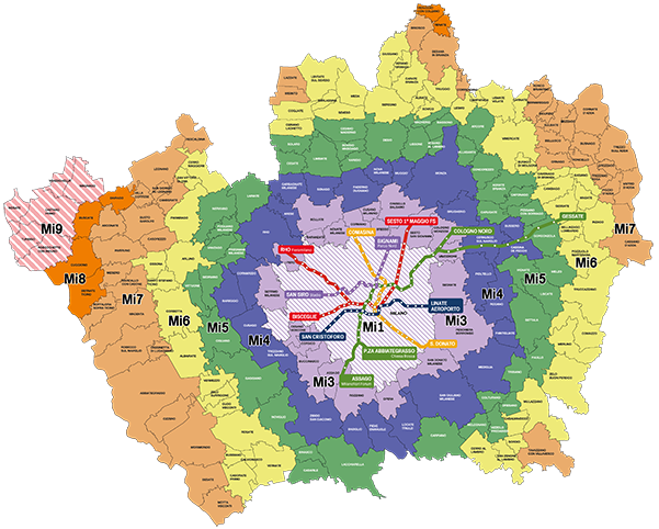 Immagine mappa Sistema Tariffario integrato del bacino di mobilit&grave STIBM